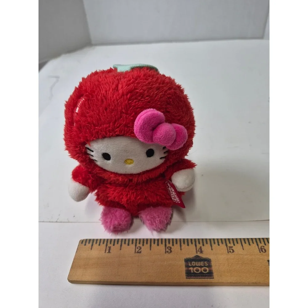 Sanrio Hello Kitty BumBumz by Russ Strawberry Plush Red Pink 5 Inch Toy
